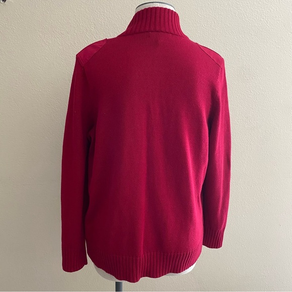Ralph Lauren Red Knit Cardigan Sweater Size 2X - Picture 6 of 9